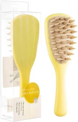 RANORE 2-In-1 Scalp Massaging Shampoo Brush - Gentle Rubber Bristles For Wet & Dry Hair