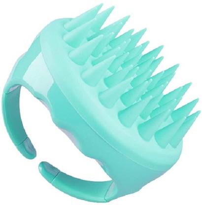 VONITY Shampoo Brush, Scalp MASSAGER Brush with Soft Silicon Brush Head - GREEN