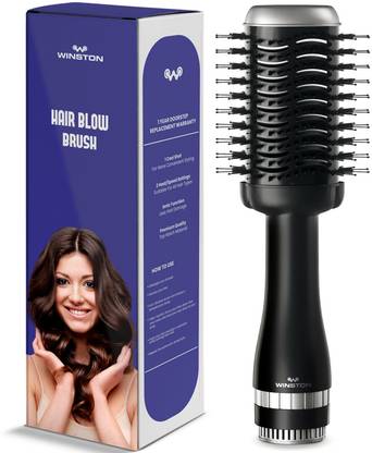 विंस्टन Blow Drying Brush with Ionic Technology & Temperature Setting Volumanizer, Black