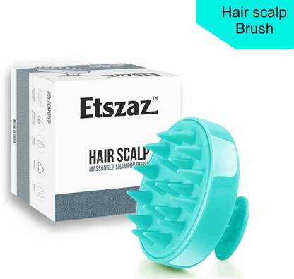 Etszaz Hair Scalp Massager Shampoo Brush Ultra Long Silicon Bristles