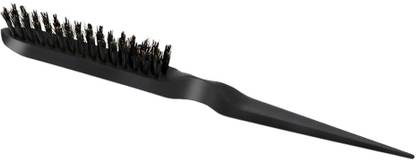 VIVIAN Teasing Brush Care Scalp Massage, Rat Tail Combs for Back Combing Black