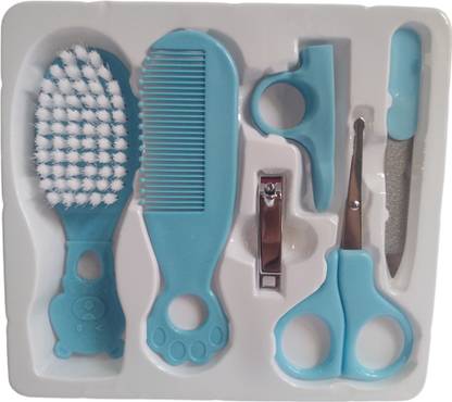 Shrinath Enterprises Baby Nail Clipper, Scissors, Comb, Brush Combo