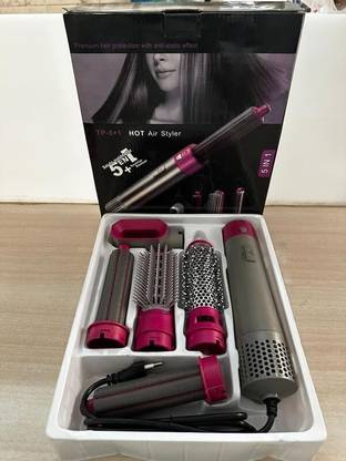 KRITAM 5 IN 1 Hot Air Styler Hair Dryer Comb Multifunctional Styling Hair Straightener Hair Curler