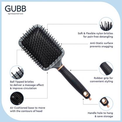 LARA KOSSLER Painless detangling with paddle-style hairbrush