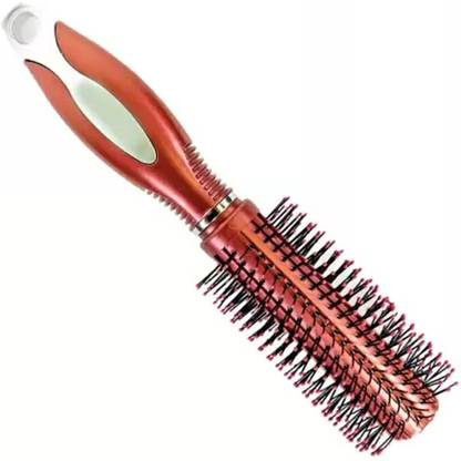 RAJ Roller Hair Brush/Combs/Kangi,Plastic Hair Brush - Cherry Color - Pack Of 1