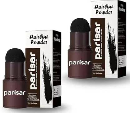 PARISAR PHARMA Natural Hairline Powder, Quick Hair Root Touch-Up - Black(Pack of 2)
