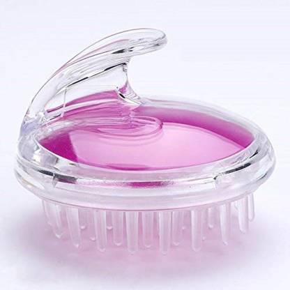 veniqe Handheld Hair Scalp Massager Shampoo Brush,Dandruff Brush for Scalp Care Deep Hair Cleaning,Body Washing Massager,Transparent Soft Silicone Shower Comb