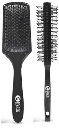BEARDO Detangling & Roller Hair Brush Curls, Smoothening, Frizz Control, Shine, Paddle