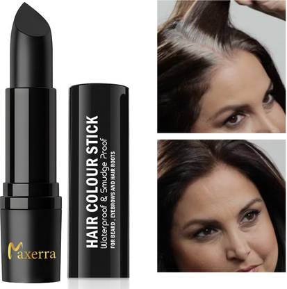 MAXERRA Hair Color Roots & Side Lock Touch-Up Stick Temporary Hair Dye Pencil , BLACK