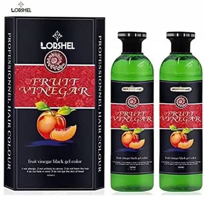 LORSHEL fruit vinegar hair colour Ammonia-free hair colour softens and refreshes , Black