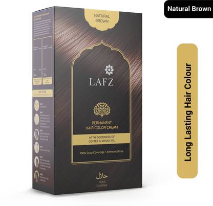 LAFZ Permanent Hair Color | No Ammonia | 100% Gray Coverage | Smoothness & Shine , NATURAL BROWN