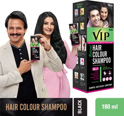 VIP Hair Colour Shampoo, 180ml , Black