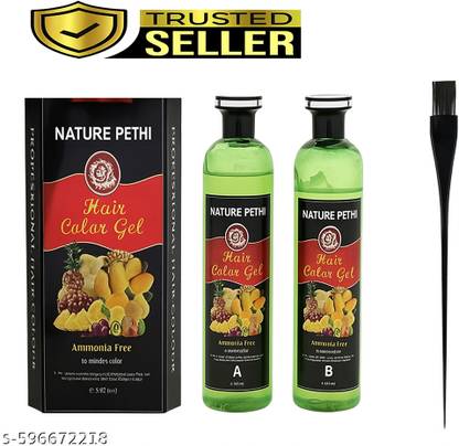 NATURE PETHI HAIR color 500 ml x 2 , BLACK colour