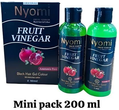 Nyomi Hair Color Ammonia Free Colour Gel For Men And Women 200 ML , Pure Black Colour