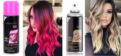 ADJD PINK & BLONDE Temporary hair color Spray instant hair colour for man and woman , PINK, BLONDE