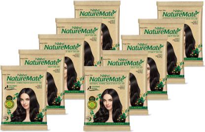 Nisha Nature Mate Henna Based Hair Colour 10 gm (Pack OF 10 Pouch) , Black