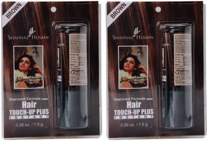 Shahnaz Husain Touch Up Plus Pack of 2 Hair Color (Brown) , Brown