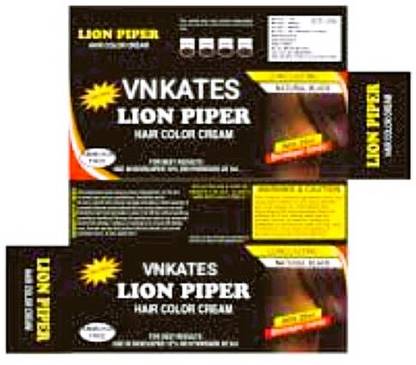 VNKATES LION PIPER BLACK HAIR COLOR CREAM SET OF 24 WITH DEVELOPER (40G EACH) q , BLACK