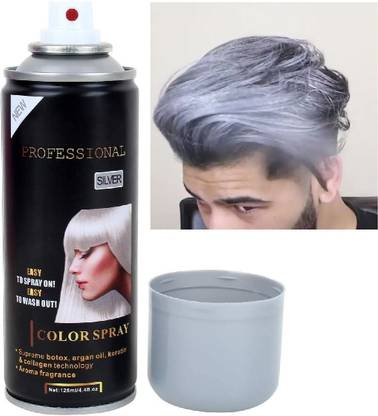 Yuency Grey/Silver Temporary hair color Spray instant hair colour , silver