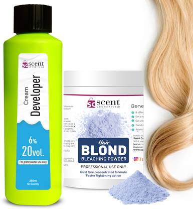 ScentCosmetics Soft Highlights Hair Color, Blonder & Developer 20Vol. 6% , Golden