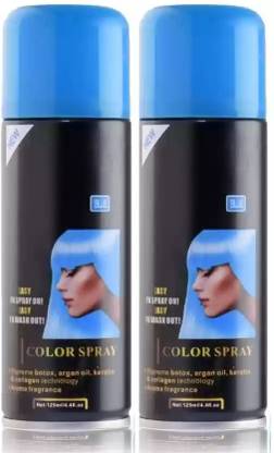 HUZURLU Temporary hair color spray, blue color combo , BLUE