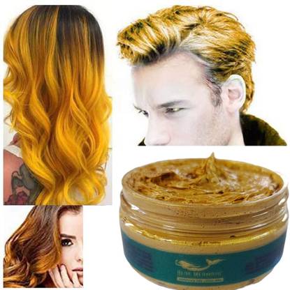BLUEMERMAID Out in 1 Wash Session Apply to Party Cosplay Halloween Wax , GOLDEN