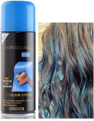 MYEONG Sky Blue Color Easy To Use Temporary Hair Color Spray , Sky Blue