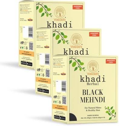 vagad's khadi Mehndi 100% Ammonia Free Henna , Black
