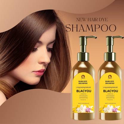 BLACYOU Original japanese long lasting natural hair dye shampoo , BLACK