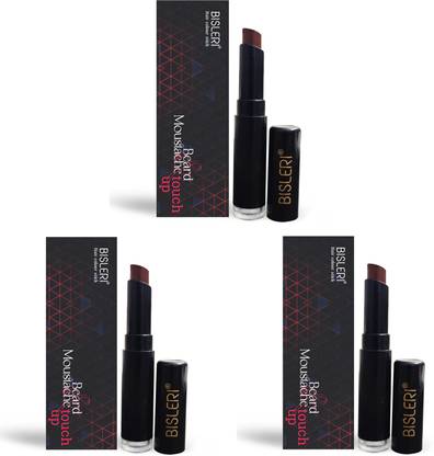 Bisleri Instant BROWN Hair Color Beard & Moustache Touch Up Stick,3pcs x 3gm , Brown
