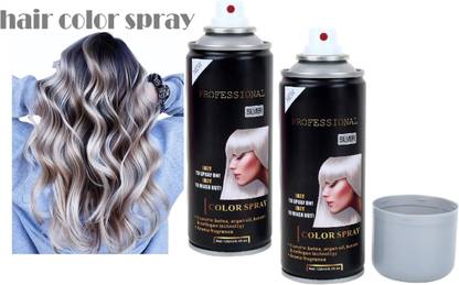 Yuency Original temporary silver/grey hair spray color , silver