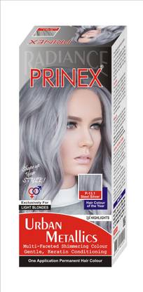 Prinex P13.1 Steel Silver Hair color For Men / Women , Shade P13.1, Steel Silver
