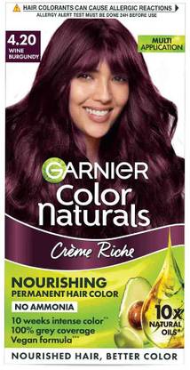 GARNIER Hair Colouring Creme, Color Naturals, Shade: 4.20 Wine , Burgundy