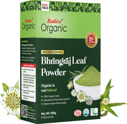 Radico 100% OrganicBhringraj Leaf Powder – Ayurvedic Hair Revitalizer , Bhringraj Leaf Powder
