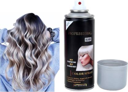Yuency Original Silver hair color Spray instant hair colour , silver