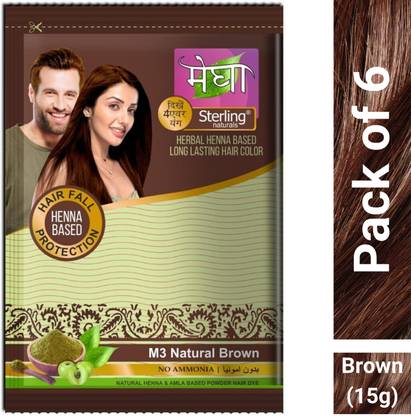 Sterling Naturals MEGHA Mehendi Hair Care Powder – Megha Mehendi for Hair|Natural Solution for Long| Healthy and Strong Hair|Control Hair Fall & Repairs Damaged Hair | Natural Conditioning & Anti-Dandruff Hair Colour Solution, for Men & Women , Brown