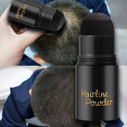 manasona Natural Hairline Powder, Shading Sponge Pen, Shadow Powder Stick Black , Black