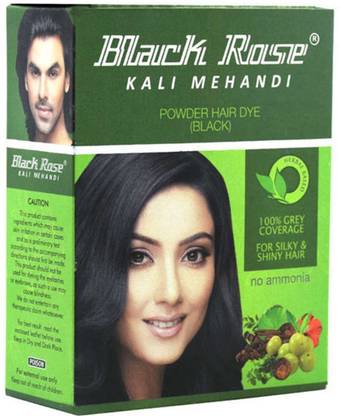 black rose Kali Mehandi Hair Dye (Black) (Pack of 5 ) , BLACK