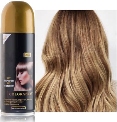 Latixmat New Original Temporary Quick Gold Hair Dye Gold Hair Color Spray for men & women , GOLD