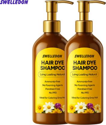 SWELLEDON Japanese Hair Dye Radiant Hair Finish Long Lasting Shine , BLACK