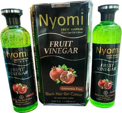 Nyomi Professional Fruit Vinegar Hair Gel Color , Natural Black
