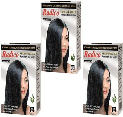 Radico Black Herbal Hair Color (Ammonia Free) ( 3 in 1) , Black
