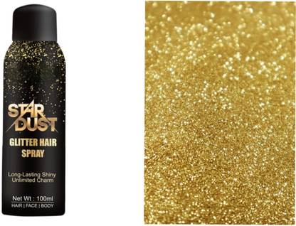 RANORE Professional Glitter Hair Spray Long Lasting Shiny Unlimited Charm , HAIR|FACE|BODY-GOLD