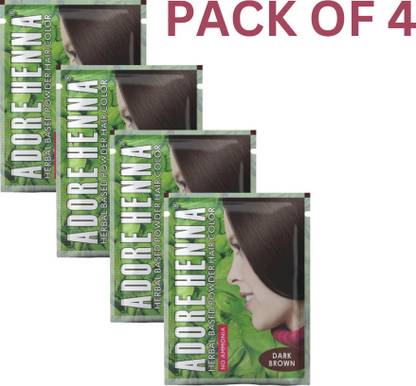 Adore Henna Dark brown 25g×4 , Dark brown