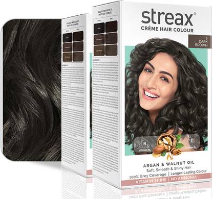 Streax Cream Hair Colour-Pack of 2 ,140 ml , Dark Brown No-3