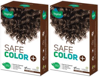 VEGETAL Safe Colour (50 gm × 2) , Dark Brown Pack Of 2
