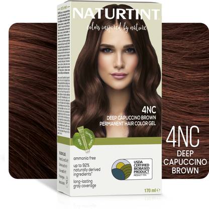 Naturtint Permanent Hair Color for Women | USDA Approved Vegan Ammonia Free Hair Color , 4NC Deep Cappuccino Brown