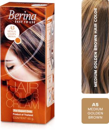 Berina Medium Golden Brown Hair Color Cream , Medium Golden Brown