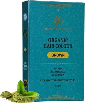 the ayurveda rituals Organic Hair Colour Brown For Women & Men, No PPD Ammonia, Herbal USDA Certified , Natural Brown Hair Colour