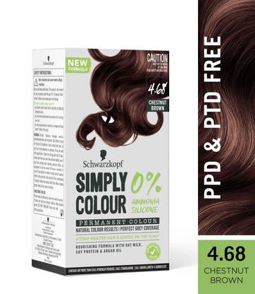 Schwarzkopf Simply Colour Permanent Hair Colour For 100% Grey Coverage-4.68 chestnut Brown , 4.68 Mocha Brown